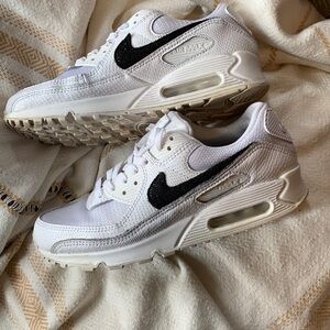 Nike Air Max 90 Snakeskin White Black Size 8.5